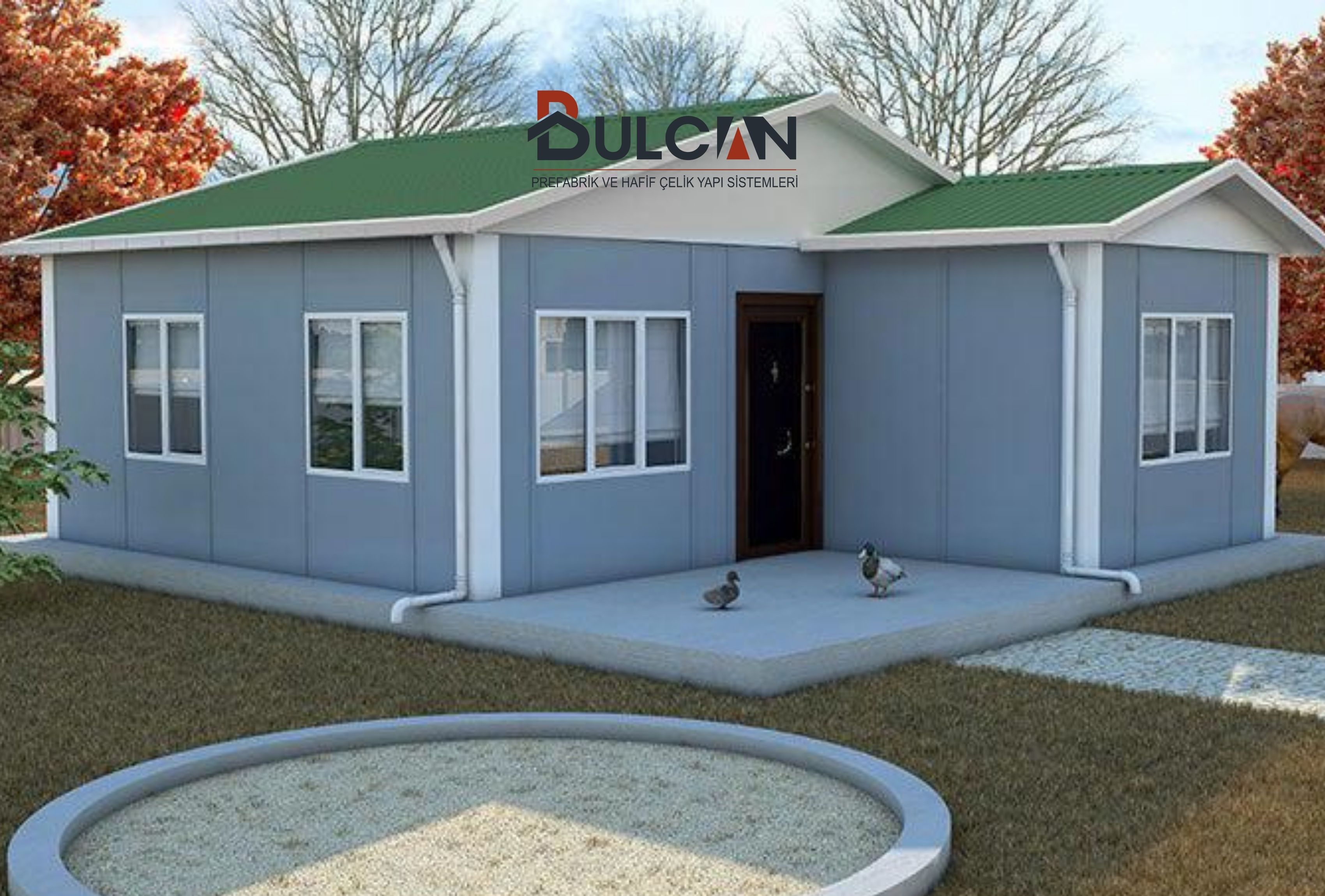 49 m² 2+1 Tek Kat Prefabrik Ev