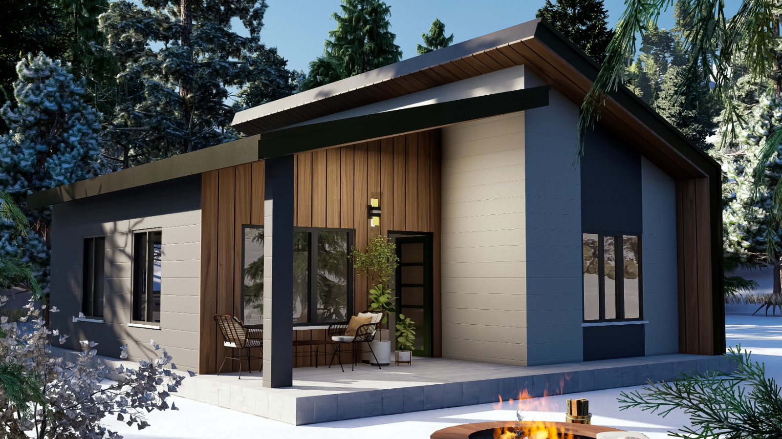 74 m² 2+1 Tek Kat Çelik Ev