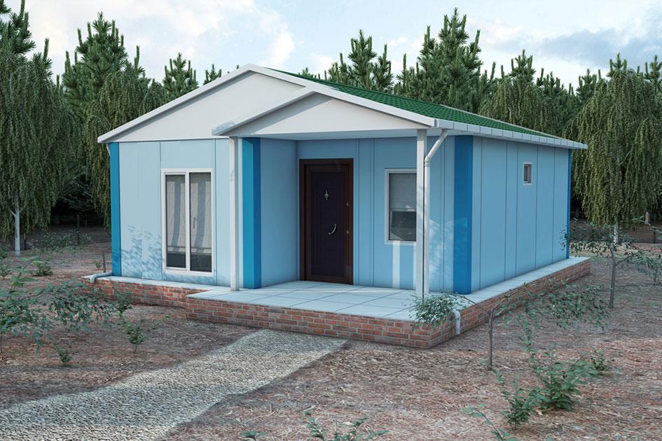 53 m² 2+1 Tek Kat Prefabrik Ev