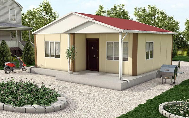 62 m² 2+1 Tek Kat Prefabrik Ev