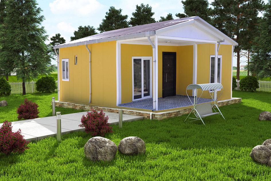 74 m² 2+1 Tek Kat Prefabrik Ev