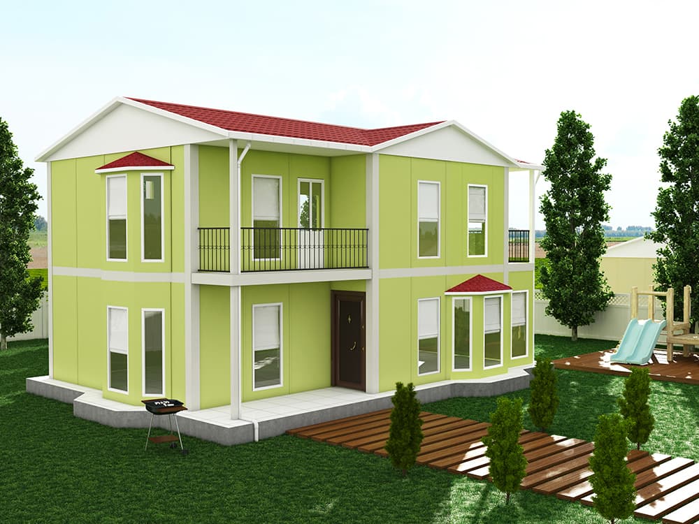 155 m² 4+1 Dubleks Prefabrik Ev