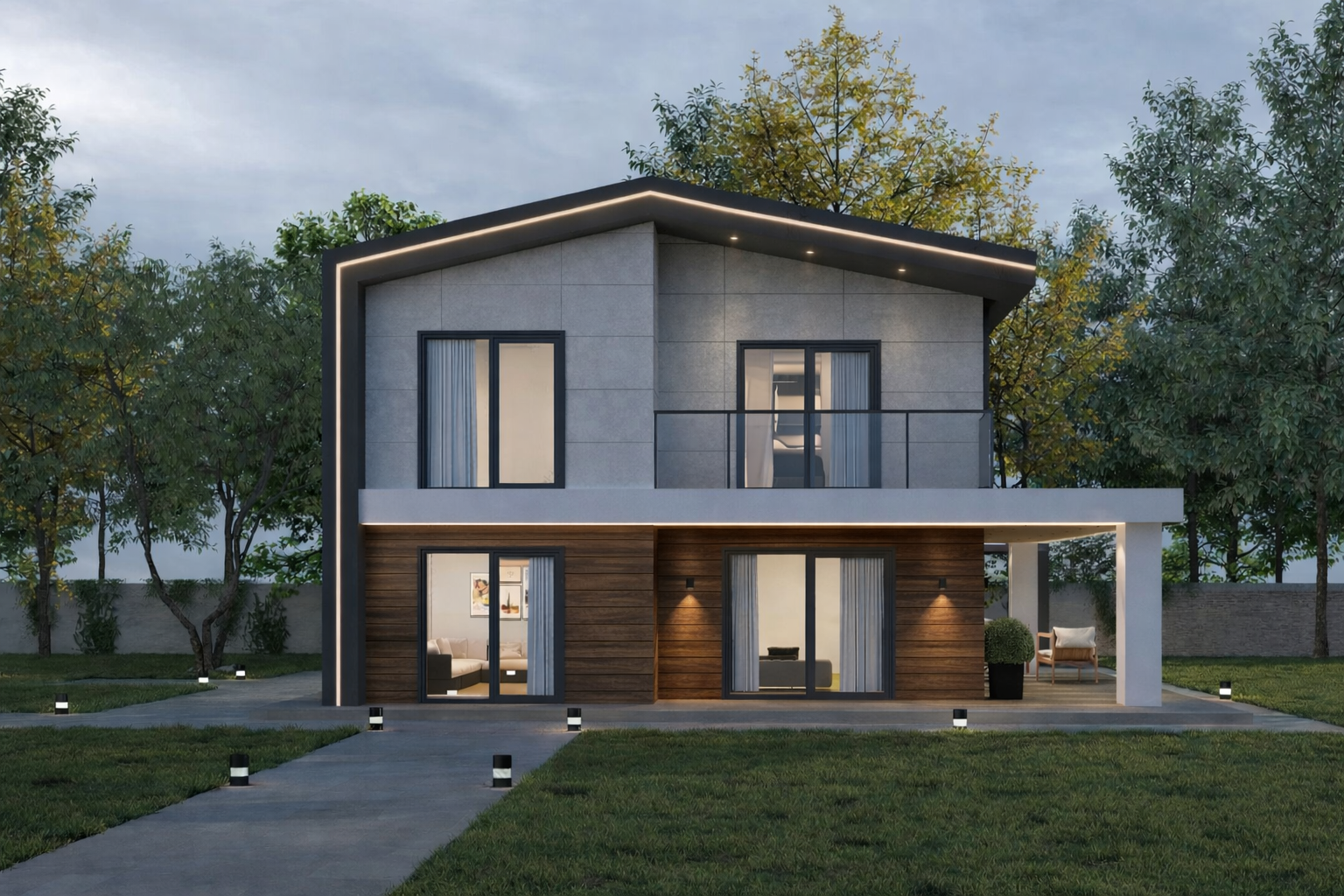 200 m² 5+1 Dubleks Çelik Villa