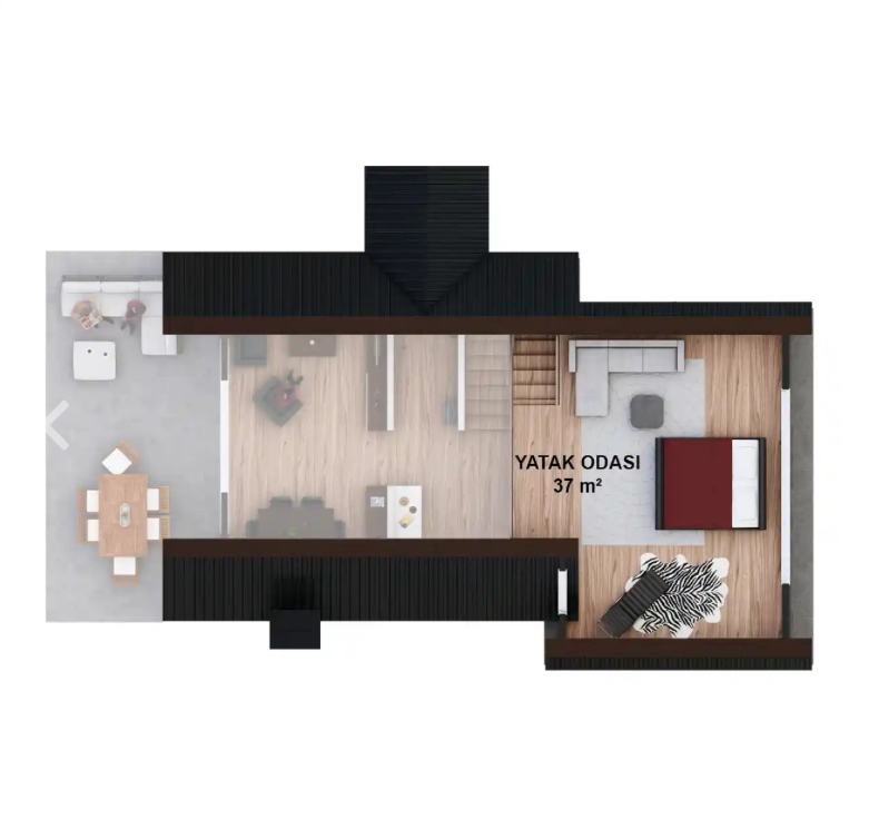 170 m² 3+1 Dubleks Çelik Villa son görsel